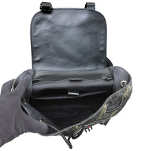 将图像加载到图库查看器中，GUCCI GG Supreme Backpack Black495563 GG Supreme Leather
