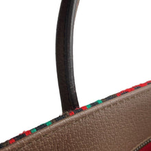 Load image into Gallery viewer, GUCCI Interlocking G Tote Bag Red/Brown/Multicolor644994 Tweed Leather
