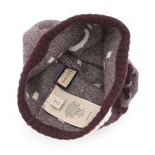 Load image into Gallery viewer, GUCCI GG logo knit hat Size M Bordeaux/White676827 Cashmere100%
