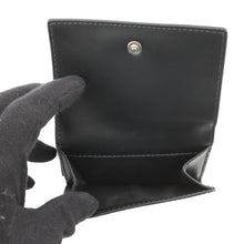 Load image into Gallery viewer, BURBERRY Check Pattern Compact Wallet Charcoal Grey8062606 Leather
