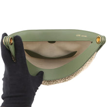 将图像加载到图库查看器中，LOEWE Anagram Luna Bag Jacquard Shoulder Bag AvocadoGreenA923PL9X01 Canvas Leather
