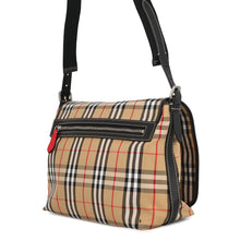 Load image into Gallery viewer, BURBERRY Nova Check Messenger Bag Beige/Black4077391 Nylon Leather
