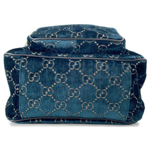 Load image into Gallery viewer, GUCCI GG Velvet Backpack Blue574942 Velvet
