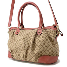 将图像加载到图库查看器中，GUCCI Diamante Sukey 2wayBag Pink/Beige247902 Canvas Leather
