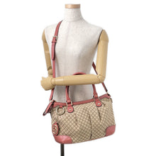 将图像加载到图库查看器中，GUCCI Diamante Sukey 2wayBag Pink/Beige247902 Canvas Leather
