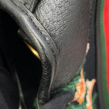 将图像加载到图库查看器中，GUCCI Cherie Line Snake Travel Bag Black/Beige459291 Canvas Leather
