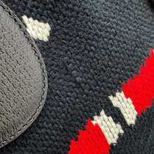 将图像加载到图库查看器中，GUCCI Cherie Line Snake Travel Bag Black/Beige459291 Canvas Leather
