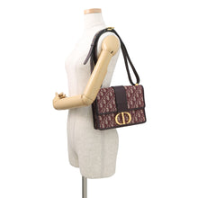 将图像加载到图库查看器中，Dior Oblique Montaigne Shoulder Bag BordeauxM9203UTZQ Canvas Leather
