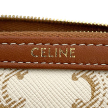 将图像加载到图库查看器中，CELINE Triomphe ChainShoulder Bag White/Tan10E382CBX.01TA PVC Leather
