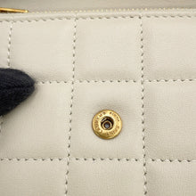 Load image into Gallery viewer, SAINT LAURENT PARIS Cassandra Matelasse Carre Compact Wallet White800763 Lambskin
