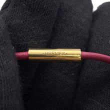 Load image into Gallery viewer, HERMES Eritage Esquetre Necklace Size GM Pink Metal Leather
