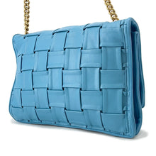 将图像加载到图库查看器中，Ferragamo VIVA BOW Vara Ribbon Chainshoulder Bag Light Blue21I446 Leather
