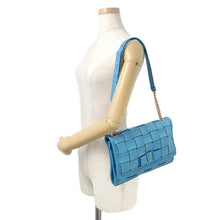 将图像加载到图库查看器中，Ferragamo VIVA BOW Vara Ribbon Chainshoulder Bag Light Blue21I446 Leather
