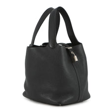 将图像加载到图库查看器中，HERMES Picotin Lock Black Taurillon Clemence Size PM

