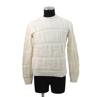 FENDI FF pullover sweater Size 46 WhiteFZX091 Cotton72% Linen26% Nylon2%