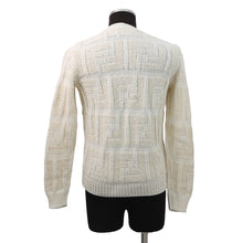 Load image into Gallery viewer, FENDI FF pullover sweater Size 46 WhiteFZX091 Cotton72% Linen26% Nylon2%
