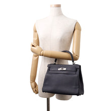 Load image into Gallery viewer, HERMES Kelly Retourne Blue Nuit Togo Leather Size 28
