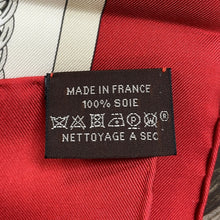 将图像加载到图库查看器中，HERMES Scarf Carre Bow-shaped connection ATTELAGE EN ARBALETE Size 90 Rouge Cui/Greige/HalzanHE001554S-04 Silk 100%
