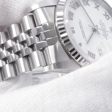 Load image into Gallery viewer, ROLEX Datejust W36mm Stainless Steel K18WG White Dial16234
