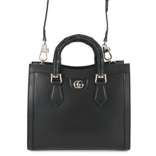 将图像加载到图库查看器中，GUCCI Diana Tote Bag Black832982 Leather Size Medium
