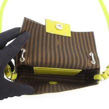 Load image into Gallery viewer, FENDI Baguette Phone Pouch Light Green/Brown7AS142 Satin
