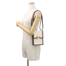 将图像加载到图库查看器中，BURBERRY Robin Shoulder Pouch Beige/Brown8031649 Canvas Leather
