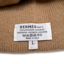 Load image into Gallery viewer, HERMES Knit cap "Hugo" Size L Vert Cashmere100%
