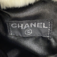 Load image into Gallery viewer, CHANEL Fur Arm Warmer Chain Shoulder Bag White/BlackA17714 Lapin 100%

