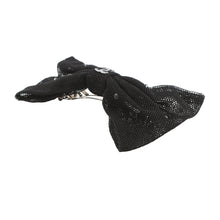 Load image into Gallery viewer, CHANEL Barrette CC Logo BlackAAA265 Cotton Metal
