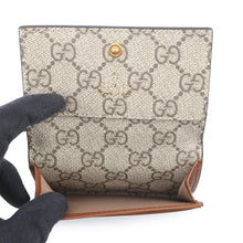 Load image into Gallery viewer, GUCCI GG Emblem GG Fabric Card Case Brown818956 Leather/GG Supreme
