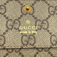 Load image into Gallery viewer, GUCCI GG Emblem GG Fabric Card Case Brown818956 Leather/GG Supreme
