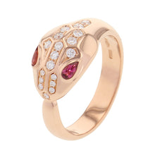 Load image into Gallery viewer, BVLGARI Serpenti Ring Size Approximately No. 19 18K Pink Gold
