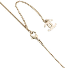 Load image into Gallery viewer, CHANEL CC Logo Bambi Motif Long Necklace Gold Plated Rhinestone Faux Pearl
