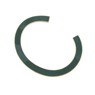 Bottega Veneta Curved Cuff Bracelet Size L Green/Lime741013 Ag925 Enamel