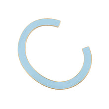 将图像加载到图库查看器中，Bottega Veneta Curved Cuff Bracelet Size M Light Blue/Parakeet741013 Ag925 Enamel
