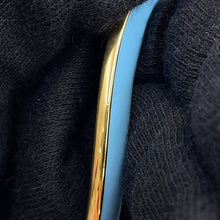 将图像加载到图库查看器中，Bottega Veneta Curved Cuff Bracelet Size M Light Blue/Parakeet741013 Ag925 Enamel
