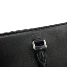 将图像加载到图库查看器中，PRADA Triangle Logo Tote Bag Black1BA332 Leather
