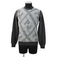 FENDI Zucca crew neck knit Size 46 GrayFZX091 Wool 70% Nylon20% Alpaca10%