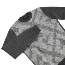 将图像加载到图库查看器中，FENDI Zucca crew neck knit Size 46 GrayFZX091 Wool 70% Nylon20% Alpaca10%
