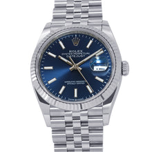 Load image into Gallery viewer, ROLEX Datejust 36 W36mm Stainless Steel Bright Blue Dial126234
