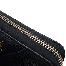 Load image into Gallery viewer, CHANEL Round zip compact wallet BlackAP4652 Caviar Leather

