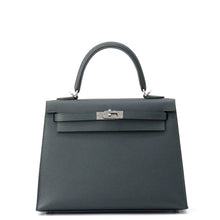 将图像加载到图库查看器中，HERMES Kelly Sellier Vert Mangrove Epsom Size 25

