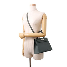 将图像加载到图库查看器中，HERMES Kelly Sellier Vert Mangrove Epsom Size 25
