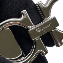 将图像加载到图库查看器中，Ferragamo Gancini Belt Size 100 Black Leather
