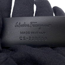 将图像加载到图库查看器中，Ferragamo Gancini Belt Size 100 Black Leather
