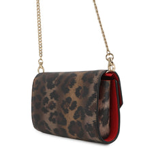 Load image into Gallery viewer, Christian Louboutin LOUBI54 Leopard Pattern 2-Way Chain Wallet Brown3235267 Leather
