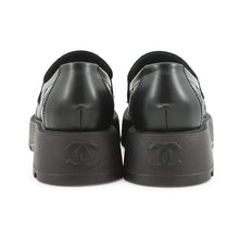 将图像加载到图库查看器中，CHANEL CC logo loafers BlackG45921 Calf Leather Rubber Size 37
