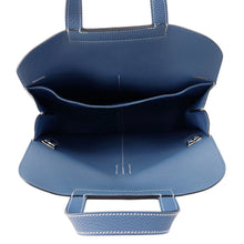 将图像加载到图库查看器中，HERMES Halzan Blue Agate Taurillon Clemence Size 31
