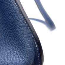 将图像加载到图库查看器中，HERMES Halzan Blue Agate Taurillon Clemence Size 31
