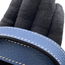 将图像加载到图库查看器中，HERMES Halzan Blue Agate Taurillon Clemence Size 31
